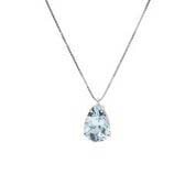 Collana Promesse Donna in Oro bianco Acquamarina CG97